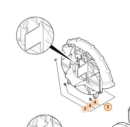 Obudowa dmuchawy - wewnątrz 4282 700 4102