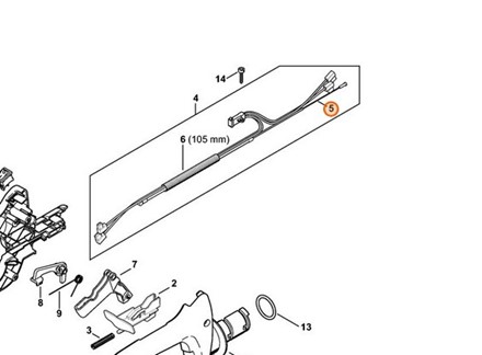 Cięgno sterowania główną przepustnicą 42371823203