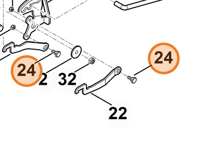 Oryginalna śruba kołnierzowa dwustronna Stihl OEM 6165 764 3600 do traktorków ogrodowych serii MT i RT