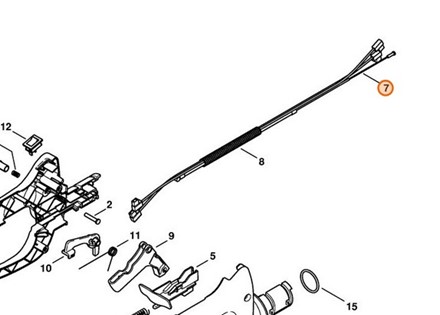 Cięgno sterowania główną przepustnicą 42371823201