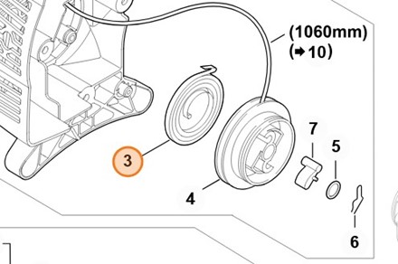 Sprężyna powrotna 4140 190 0601