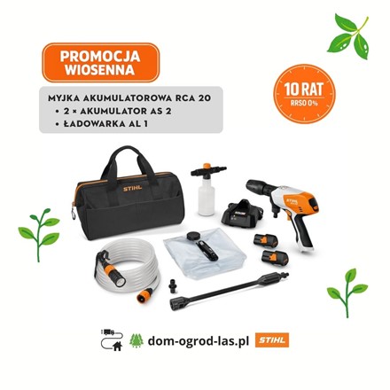 Myjka akumulatorowa STIHL RCA 20 z 2 akumulatorami AS 2 i ładowarką AL 1
