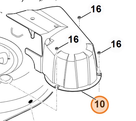 Oryginalna osłona obudowy pokrywa ochronna Stihl OEM 6160 780 2000 do traktorka kosiarki serii MT i RT 5097