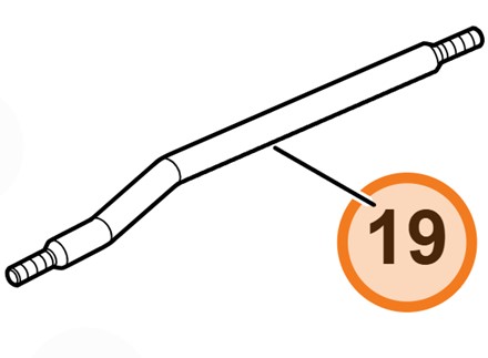 Oryginalne metalowe cięgno pręt sterujący Stihl OEM 6165 703 1700 do traktorka kosiarki