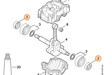 Pierścień uszczelniający wał 12x22x7 9639 003 1230