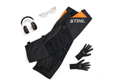 Zestaw ochronny STIHL FUNCTION Kit MS – okulary, rękawice, słuchawki, nogawice