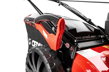 Kosiarka spalinowa z napędem CEDRUS KS53S-H z silnikiem Honda GCV200, stalową obudową 53 cm i koszem 65 litrów