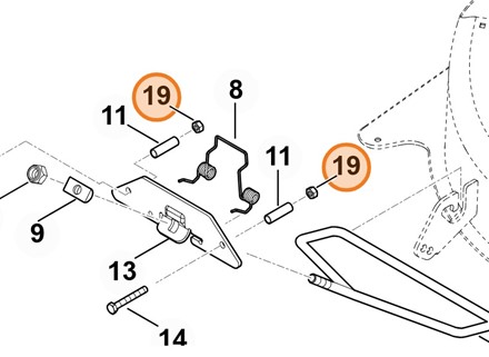 Nakrętka samohamowna STIHL M8-8 OEM 9214 261 1105 do kosiarek i traktorków