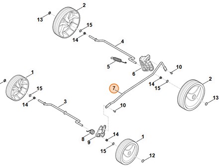 Oryginalna dźwignia przekładni i mechanizmu sterującego Stihl OEM 6311 703 8800 do kosiarek akumulatorowych i elektrycznych z serii 235