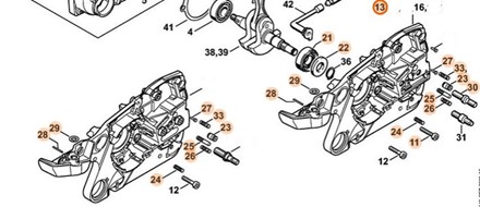 Połówka skrzyni korbowej 1140 020 2950