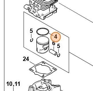 Pierścień tłokowy Ø 37x1,2 mm 1148 034 3001