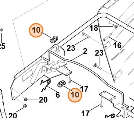 Element prowadzący Stihl 6170 763 2200 oryginalna część OEM do traktorka RT 4082 i RT 5097