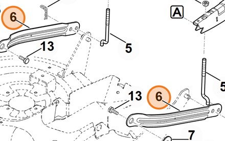  Oryginalna dźwignia wahliwa Stihl OEM 6165 763 5600 do traktorka kosiarki serii MT i RT