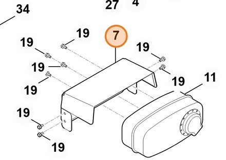 Osłona blaszana 6140 145 3711