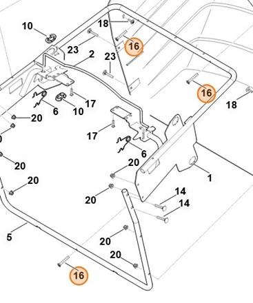 Śruba IS P6x35 Stihl 9074 477 4704 oryginalna część OEM do traktorka RT 4082 i RT 5097