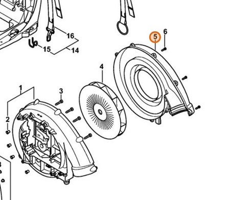 Obudowa dmuchawy - zewnątrz 4244 701 0705