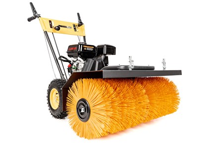 Szeroka zamiatarka spalinowa Cedrus ZM04 80cm z silnikiem Loncin i regulowaną szczotką roboczą