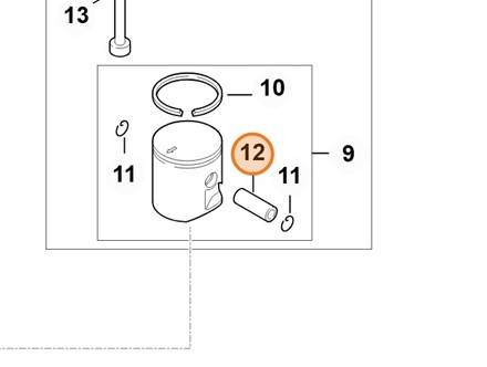 Sworzeń tłokowy 8x5x22 4137 034 1500