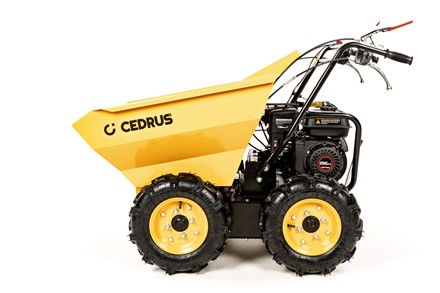 Transporter spalinowy Cedrus TR300 4x4 z silnikiem Loncin i terenowymi oponami