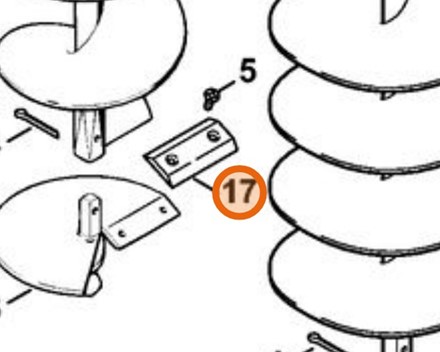 Oryginalny nóż STIHL 4404 682 3104 do wiertnicy BT 106 BT 309 BT 131 ostrze świdra ziemnego