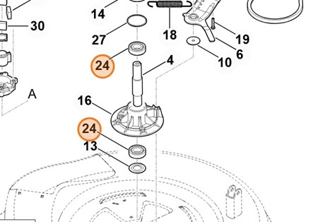 Łożysko kulkowe 6205-2RS 9503 003 6841
