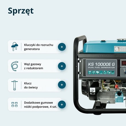 Generator benzynowo-gazowy  KS 10000E G