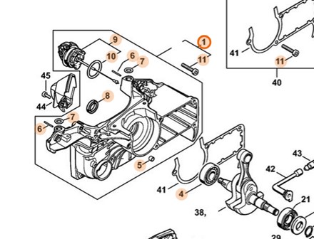Połówka skrzyni korbowej, strona wentylatora 1140 020 2651