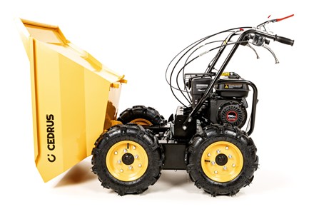 Transporter spalinowy Cedrus TR300 4x4 z silnikiem Loncin i terenowymi oponami