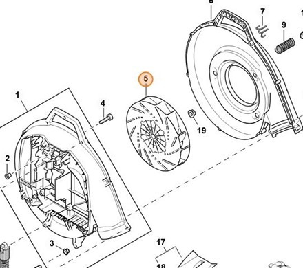 Koło łopatkowe dmuchawy 4283 700 3402