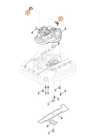 Oryginalny zestaw szczotek węglowych komutatora Stihl OEM 6311 007 1095 do kosiarek elektrycznych z serii 235