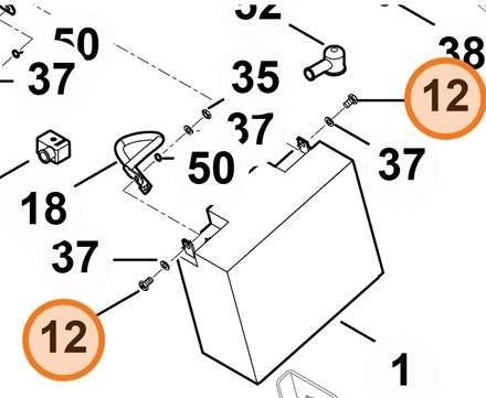 Oryginalna stalowa śruba z łbem sześciokątnym M5x16 Stihl OEM 9008 318 0980 do kosiarek samojezdnych i traktorków