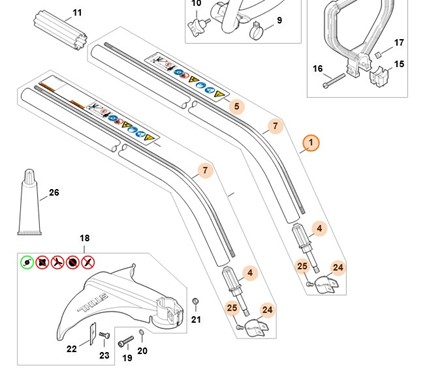 Wysięgnik Ø 25,4x1180 mm 4140 710 1700