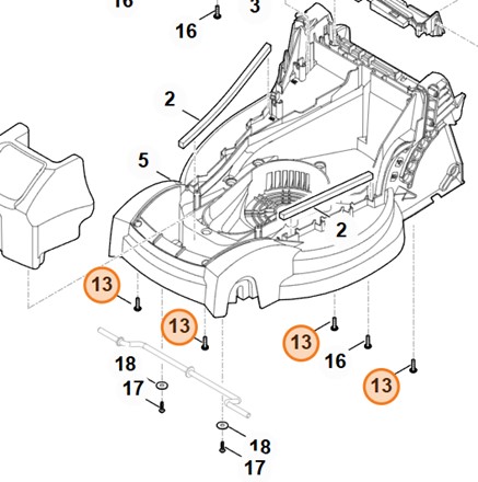  Oryginalna metalowa śruba montażowa Stihl o numerze katalogowym OEM 6311 951 3515 do kosiarek