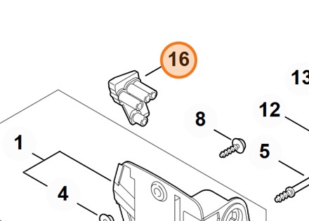  Oryginalna gumowa przelotka obudowy Stihl do otworów regulacyjnych gaźnika, pasuje do modeli FS 400, FS 450 i FS 480.