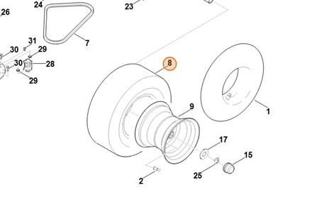 Opona 16x6.5-8 6140 704 9500