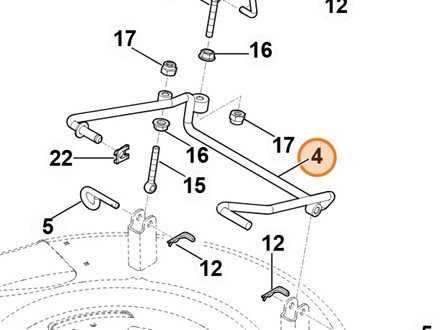 Zawieszenie STIHL 6140 760 7801 do traktorka ogrodowego