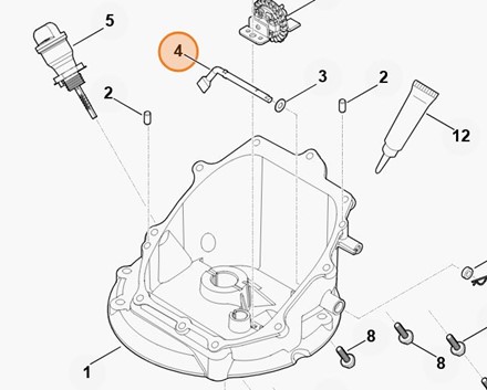 wałek regulatora 0004 104 1100