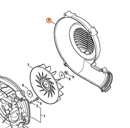 Obudowa dmuchawy - zewnątrz 4241 701 0705