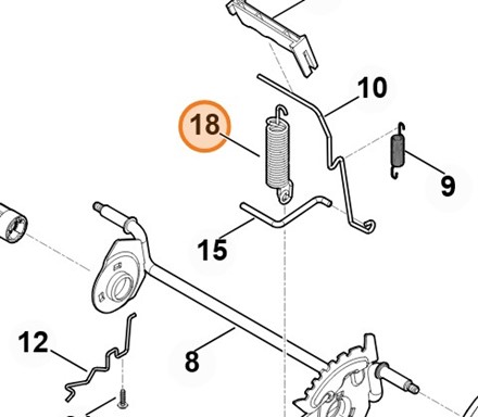 Sprężyna napinająca Stihl 6358 703 5100 do kosiarki oryginalna część