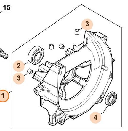Połówka skrzyni korbowej 4147 020 2609