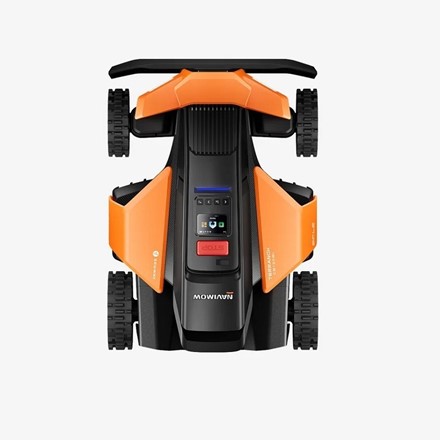 Przemysłowy robot koszący Segway Navimow Terranox CM120M1 pracujący na rozległym terenie komercyjnym o powierzchni 12 000 m²