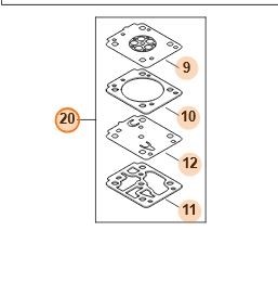 Zestaw uszczelek i membran Z010 003 K011