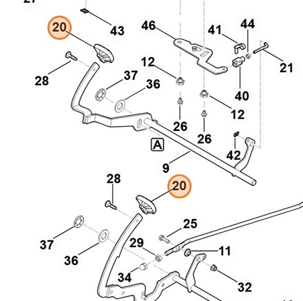 Wykładzina gumowa pedału 6170 704 7100