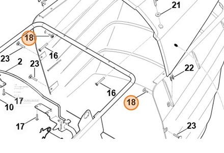 Blachowkręt z podkładką 4,8x16 Stihl 9102 090 3781 oryginalna część OEM do traktorka RT 4082 i RT 5097