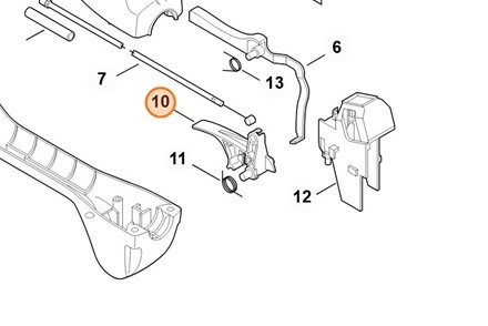 Dźwignia sterowania główną przepustnicą 4140 180 1500