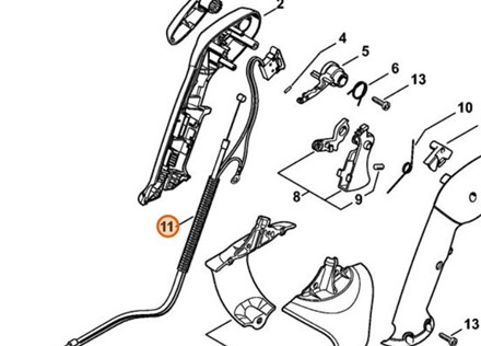 Cięgno sterowania główną przepustnicą 4241 180 1100