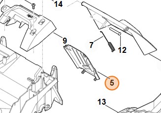 Oryginalna plastikowa osłona ochronna Stihl o numerze katalogowym 6364 701 3610 do kosiarek spalinowych