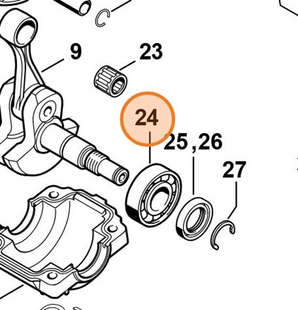 Łożysko kulkowe 6202  9503 003 0340