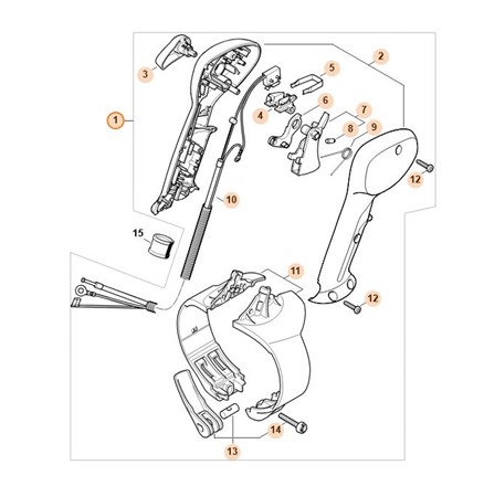 Rękojeść manipulacyjna z cięgnem gazu 4244 790 4901