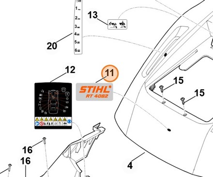 Tabliczka znamionowa RT 4082 6140 967 1500